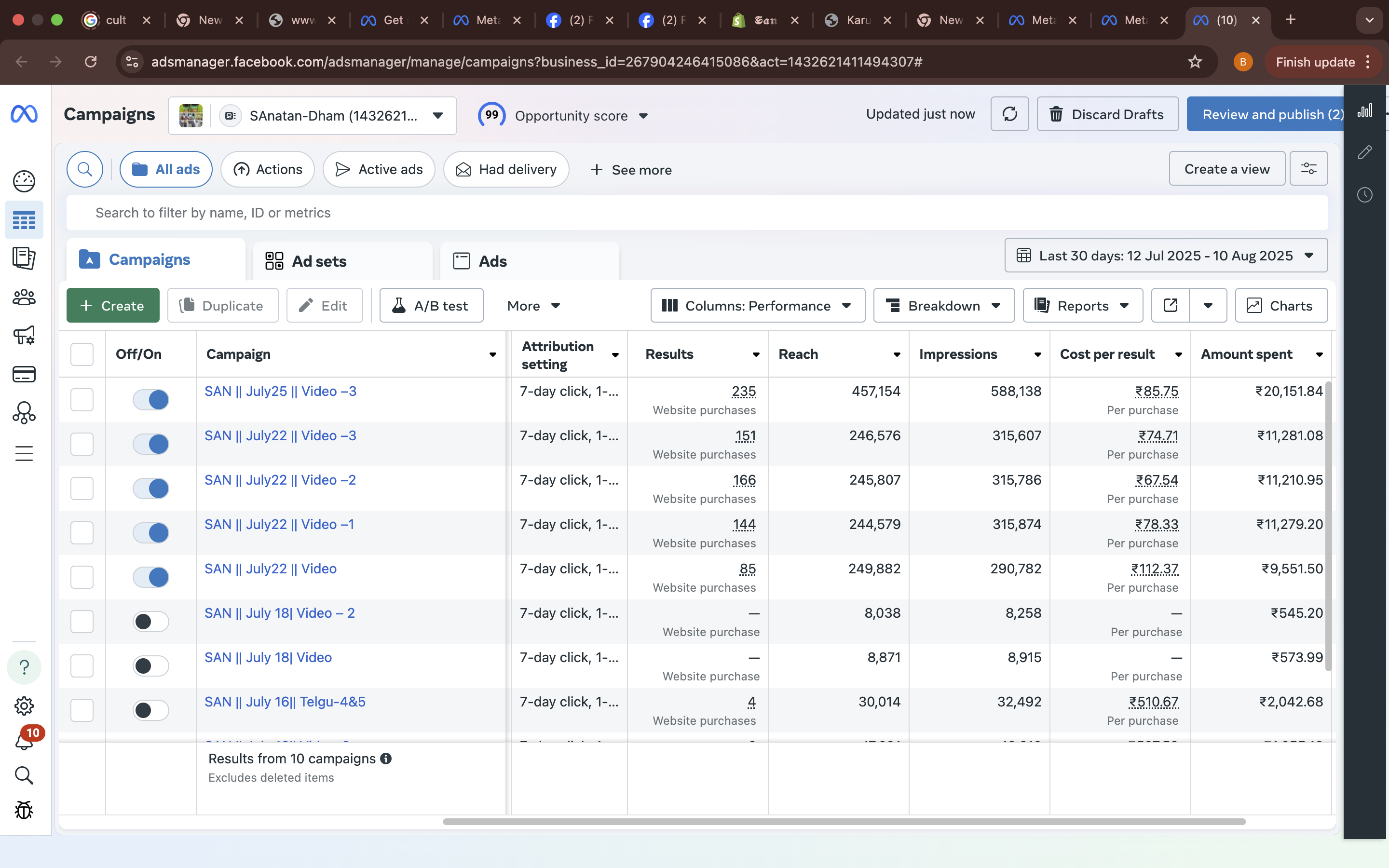Meta Ads Result 03 showcase by ONE MATE SOLUTION