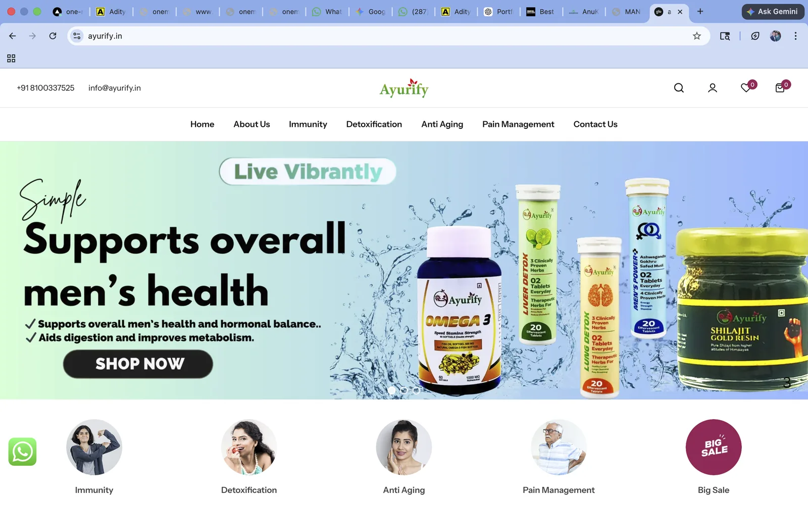 ayurify.in showcase by ONE MATE SOLUTION